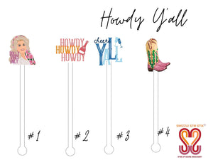 Howdy Y'all Swizzle Stir Sticks - Eden Lifestyle