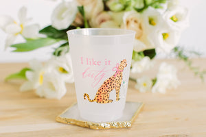 I Like It Dirty Cheetah Watercolor Reusable Cups - Set of 10 - Eden Lifestyle
