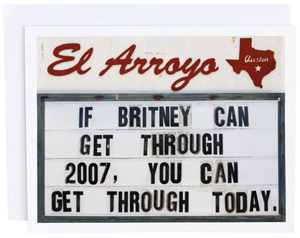 El Arroyo, Gifts - Greeting Cards,  El Arroyo Britney Card
