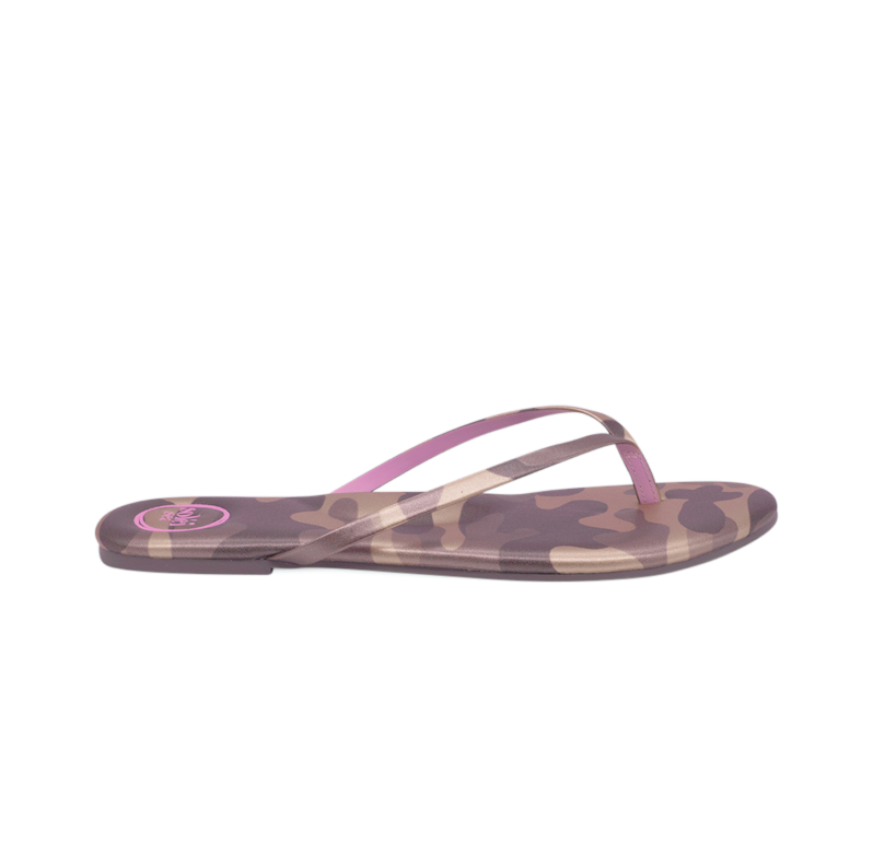 Indie Camo Metallic Gold & Lilac Sandal - Eden Lifestyle