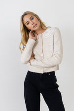 Lace Collar Cardigan - Eden Lifestyle