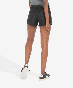 KUT from the Kloth Jane Faux Leather High Rise Short (Black) - Eden Lifestyle
