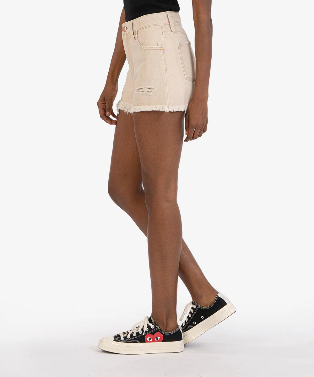 Jane High Rise Long Short (Tan) - Eden Lifestyle