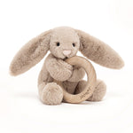 Jellycat Bashful Beige Bunny Wooden Ring Toy - Eden Lifestyle