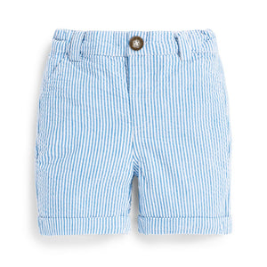 Jojo Maman Bebe, Boy - Shorts,  Jojo Maman Bebe Boys' Blue Seersucker Stripe Shorts