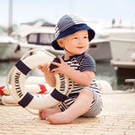 Jojo Maman Bebe, Baby Boy Apparel - Rompers,  Jojo Maman Bebe Breton Stripe Nautical Baby Romper