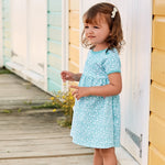 Jojo Maman Bebe, Baby Girl Apparel - Dresses,  Jojo Maman Bebe Ditsy Floral Essential Baby Dress - Duck Egg