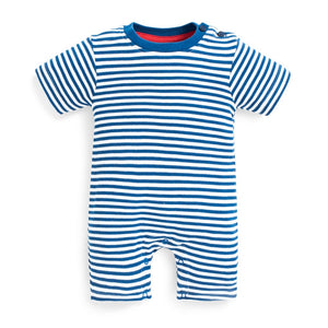 Jojo Maman Bebe, Baby Boy Apparel - Rompers,  Jojo Maman Bebe Blue Stripe Baby Romper