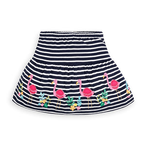 Jojo Maman Bebe, Girl - Skirts,  Jojo Maman Bebe Flamingo Appliqué Skort