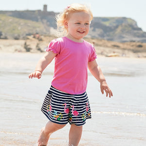 Jojo Maman Bebe, Girl - Skirts,  Jojo Maman Bebe Flamingo Appliqué Skort