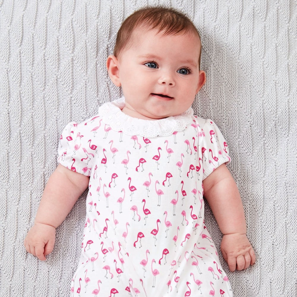 Jojo Maman Bebe, Baby Girl Apparel - Rompers,  Jojo Maman Bebe Flamingo Baby Romper