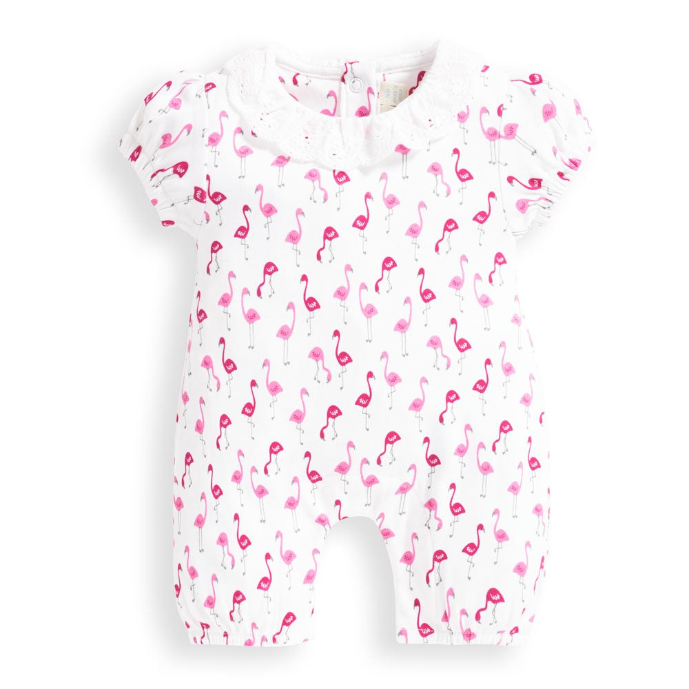 Jojo Maman Bebe, Baby Girl Apparel - Rompers,  Jojo Maman Bebe Flamingo Baby Romper