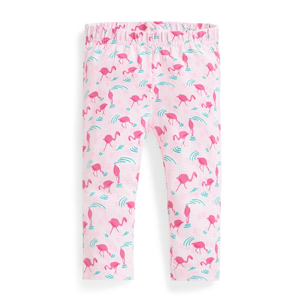 Jojo Maman Bebe, Girl - Leggings,  Jojo Maman Bebe Flamingo Cropped Leggings