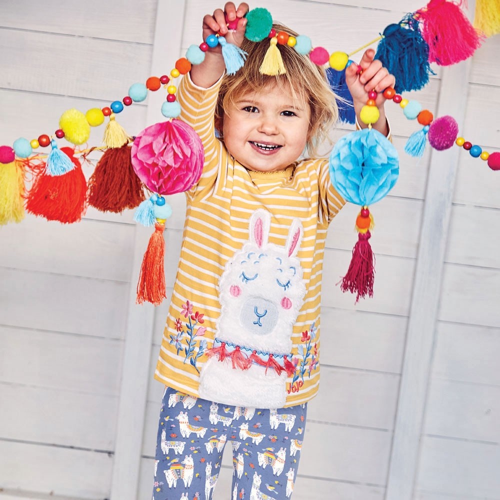 Jojo Maman Bebe Girls Llama Print Leggings Eden Lifestyle