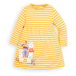 Jojo Maman Bebe, Baby Girl Apparel - Dresses,  Jojo Maman Bebe Baby Girls' Mustard Llama Appliqué Dress