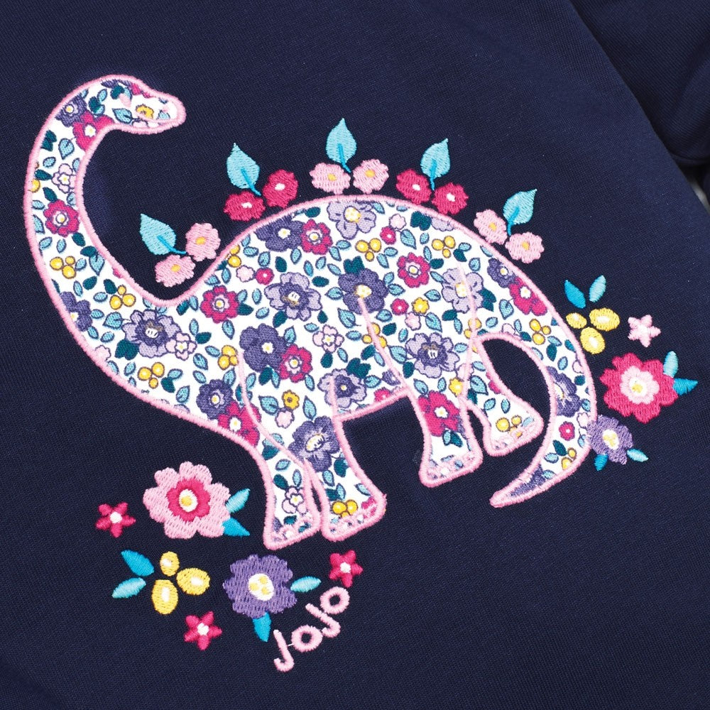 Jojo Maman Bebe, Girl - Shirts & Tops,  Jojo Maman Bebe Girls' Navy Ditsy Dinosaur Tunic