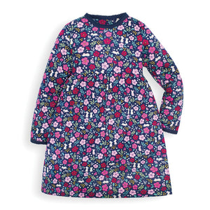 Jojo Maman Bebe, Baby Girl Apparel - Dresses,  Jojo Maman Bebe Baby Girls' Navy Mouse Floral Classic Dress