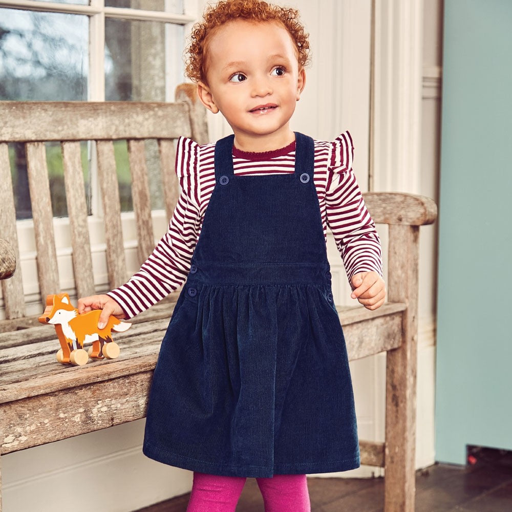 Jojo Maman Bebe, Girl - Shirts & Tops,  Jojo Maman Bebe Girls' Navy Stripe Frill Top
