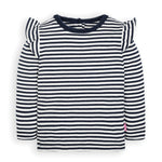 Jojo Maman Bebe, Girl - Shirts & Tops,  Jojo Maman Bebe Girls' Navy Stripe Frill Top