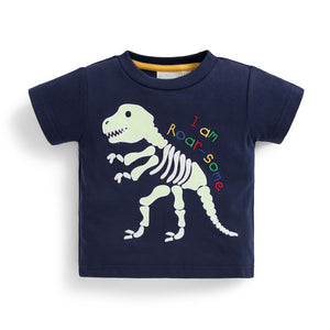 Jojo Maman Bebe, Baby Boy Apparel - Tees,  Jojo Maman Bebe Glow-in-the-Dark Dinosaur Baby Tee