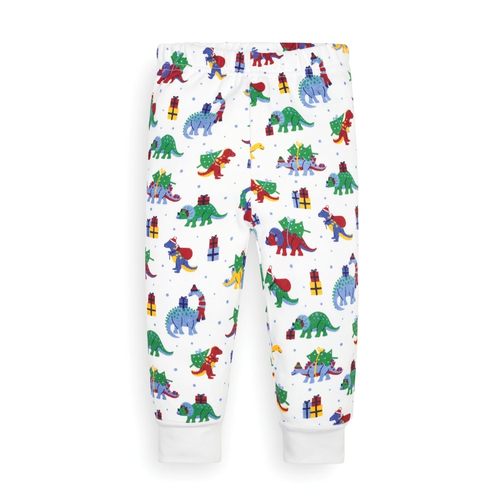 Jojo Maman Bebe, Boy - Pajamas,  Jojo Maman Bebe Kids' Christmas Dinosaur Snug Fit Rib Pajamas