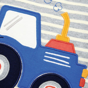 Jojo Maman Bebe, Boy - Tees,  Jojo Maman Bebe Kids' Marl Gray Tractor Appliqué Top