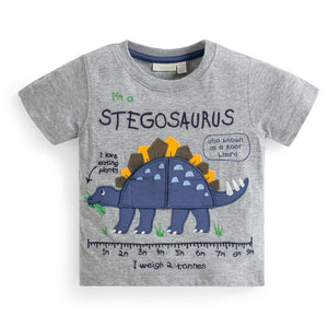 Jojo Maman Bebe, Boy - Tees,  Jojo Maman Bebe Kids' Stegosaurus Belly Appliqué Tee
