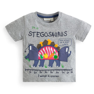 Jojo Maman Bebe, Boy - Tees,  Jojo Maman Bebe Kids' Stegosaurus Belly Appliqué Tee