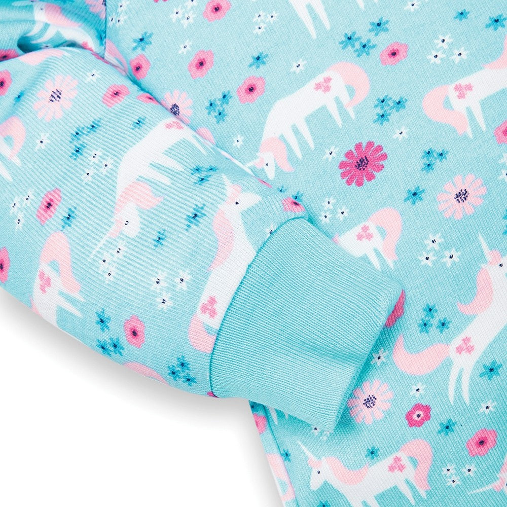 Jojo Maman Bebe, Girl - Pajamas,  Jojo Maman Bebe Kids' Unicorn Snug Fit Rib Pajamas