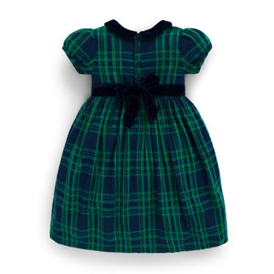 Jojo Maman Bebe, Girl - Dresses,  Jojo Maman Bebe Navy & Green Plaid Party Dress