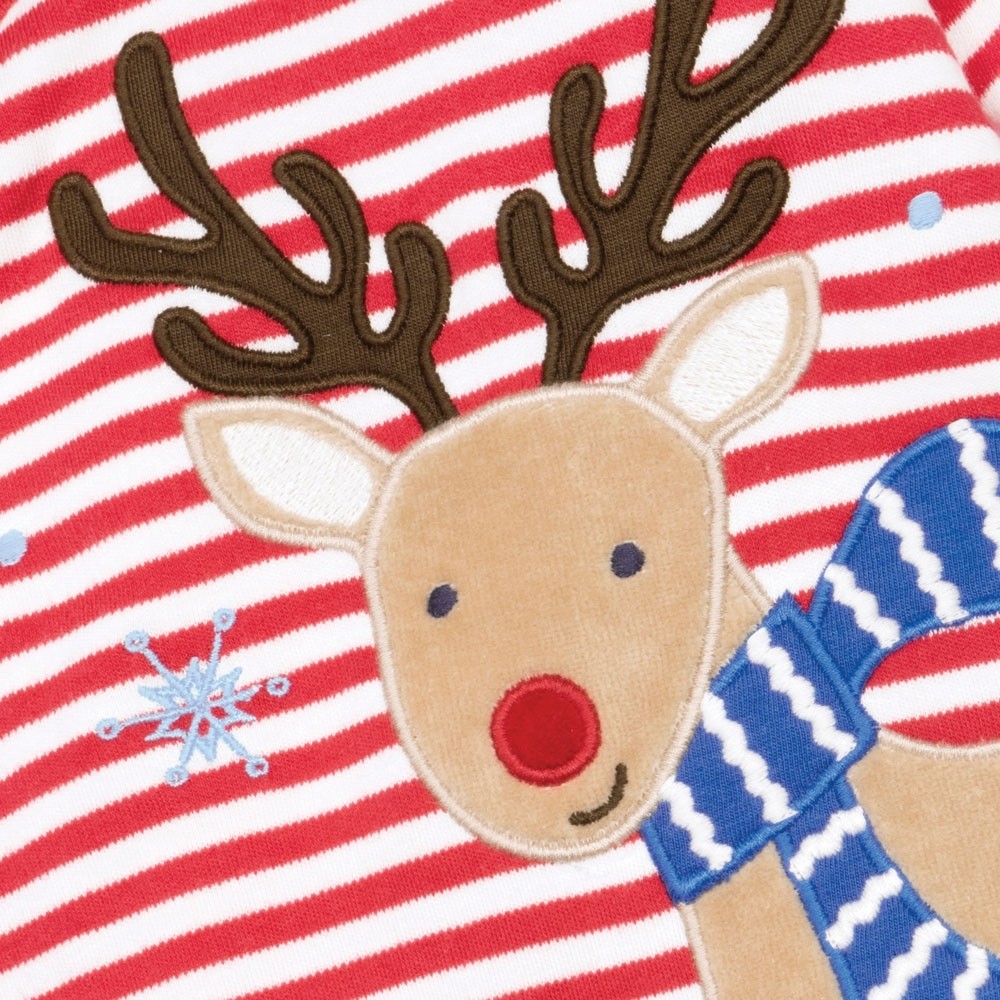 Jojo Maman Bebe, Baby Boy Apparel - Rompers,  Jojo Maman Bebe Reindeer Appliqué Baby Footie & Hat Set