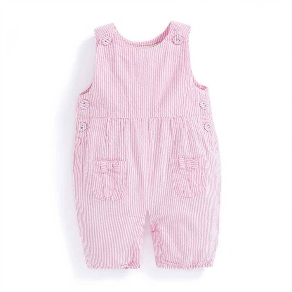 Jojo Maman Bebe, Baby Girl Apparel - One-Pieces,  Jojo Maman Bebe Seersucker Baby Overalls