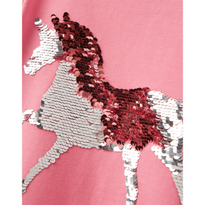 Joules, Girl - Tees,  Joules Astra Pink Sequin Horse Applique Tee