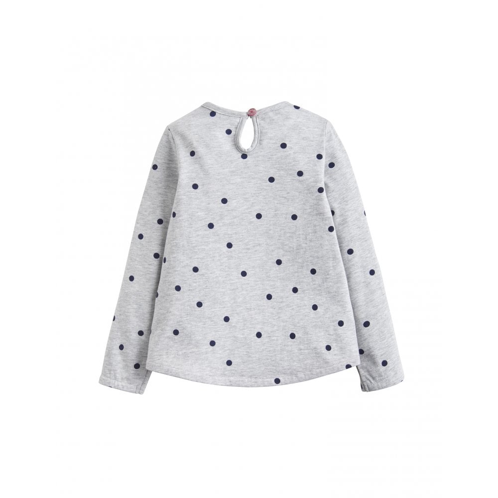 Joules, Girl - Shirts & Tops,  Joules Ava Applique - Grey Marl Spot Bike