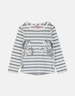 Joules, Girl - Tees,  Joules Ava Navy Stripe Horse Applique T-Shirt
