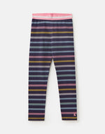 Joules, Girl - Leggings,  Joules Glitzy Luxe Navy Multi Stripe Shine Waistband Leggings