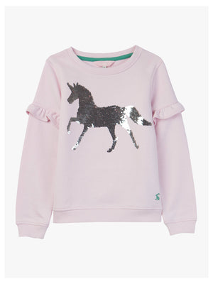 Joules, Girl - Outerwear,  Joules Tiana Pink Horse Sweatshirt