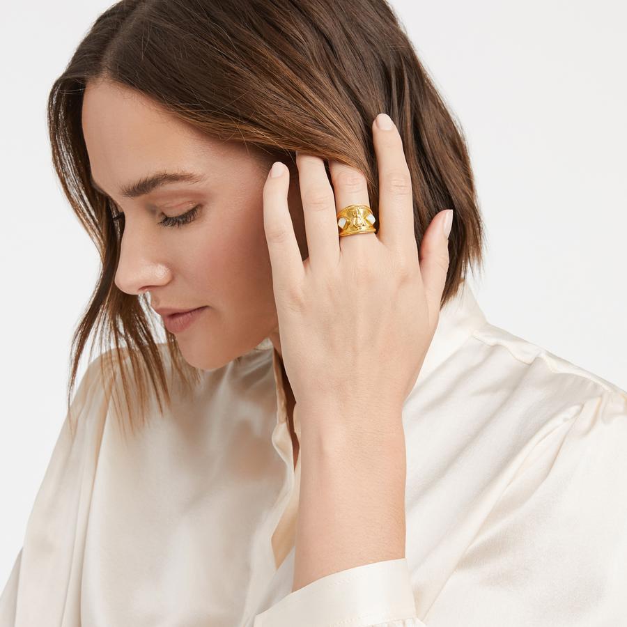 Julie Vos, Accessories - Jewelry,  Julie Vos - Bee Crest Ring Gold
