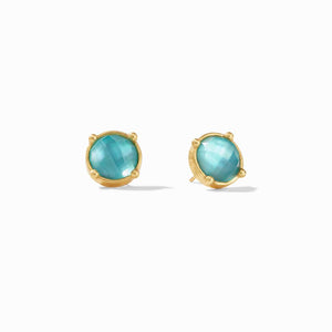 Julie Vos, Accessories - Jewelry,  Julie Vos - Honey Stud Iridescent Bahamian Blue