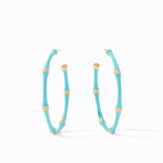 Julie Vos Bamboo Bahamian Blue Enamel Hoop Large - Eden Lifestyle