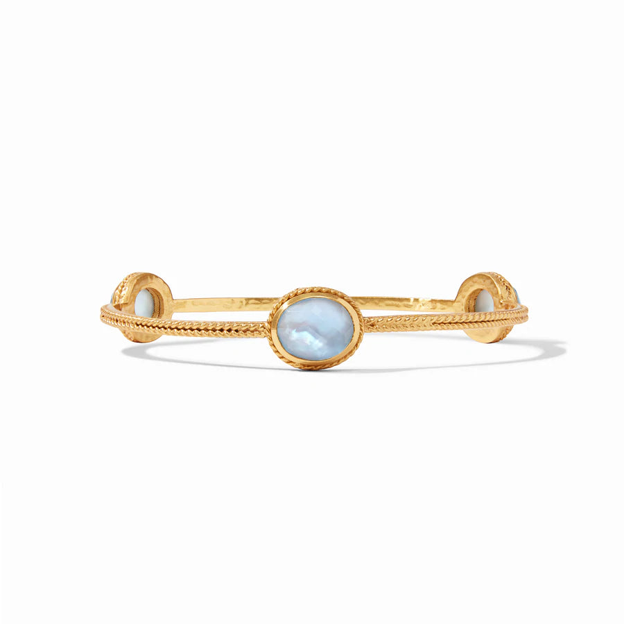 Julie Vos Calypso Bangle Iridescent Chalcedony Blue - Eden Lifestyle