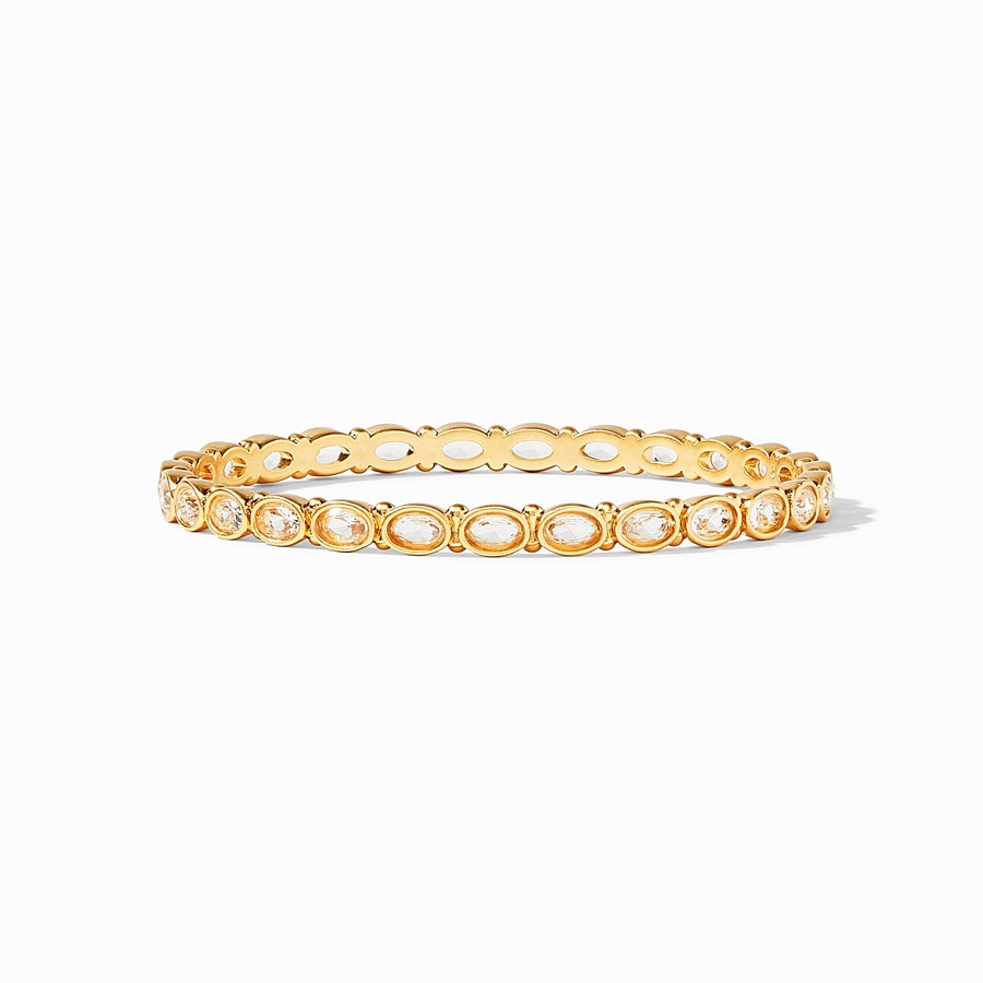 Julie Vos Mykonos Clear Crystal Bangle - Eden Lifestyle