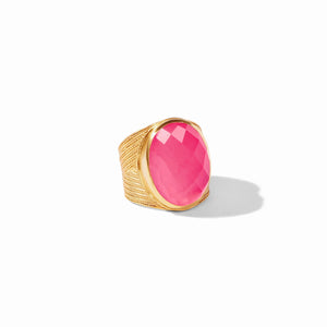 Julie Vos Verona Statement Ring Iridescent Peony Pink - Eden Lifestyle