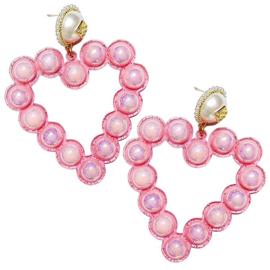Jumbo Pearl Heart Earrings - Eden Lifestyle