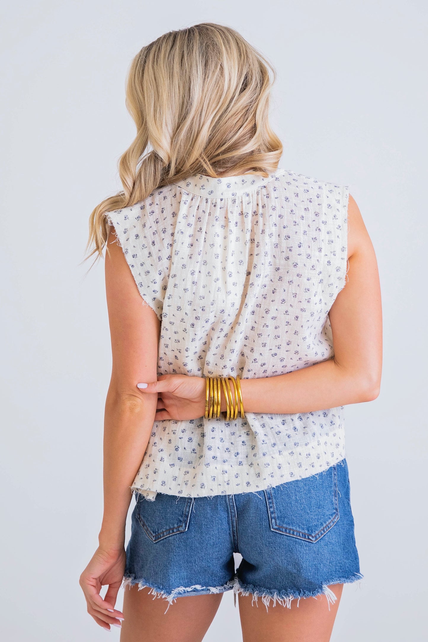 Floral Gauze Tank - Eden Lifestyle
