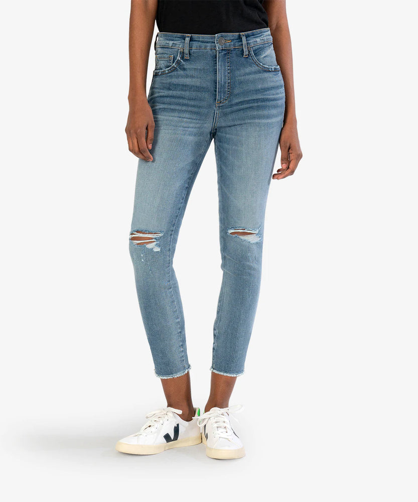 CONNIE HIGH RISE FAB AB CROP SKINNY (SSUSTAINABLE DENIM- STATEMENT WASH) - Eden Lifestyle