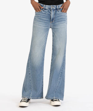 Meg High Rise Fab Ab Wide Leg (Glam Wash) - Eden Lifestyle