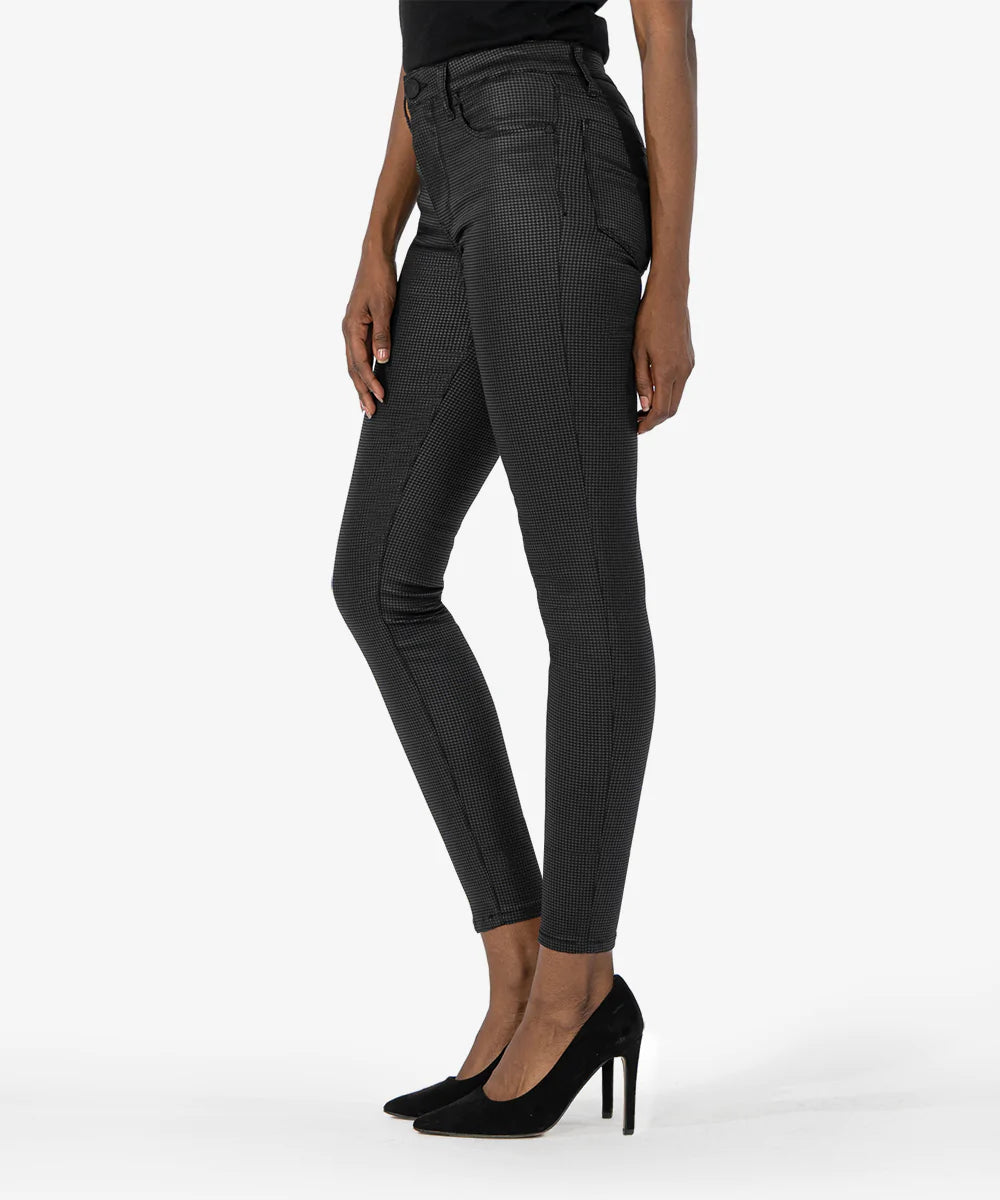 Mia Coated High Rise Fab Ab Slim Fit Skinny (Black) - Eden Lifestyle