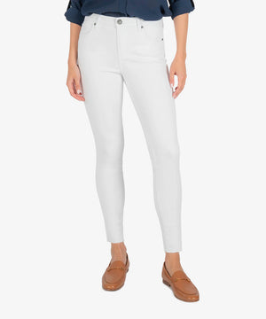 CONNIE HIGH RISE SLIM FIT ANKLE SKINNY (OPTIC WHITE) - Eden Lifestyle