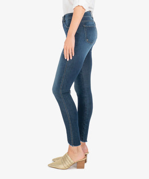 CONNIE HIGH RISE FAB AB SLIM FIT ANKLE SKINNY (HELLO WASH) - Eden Lifestyle